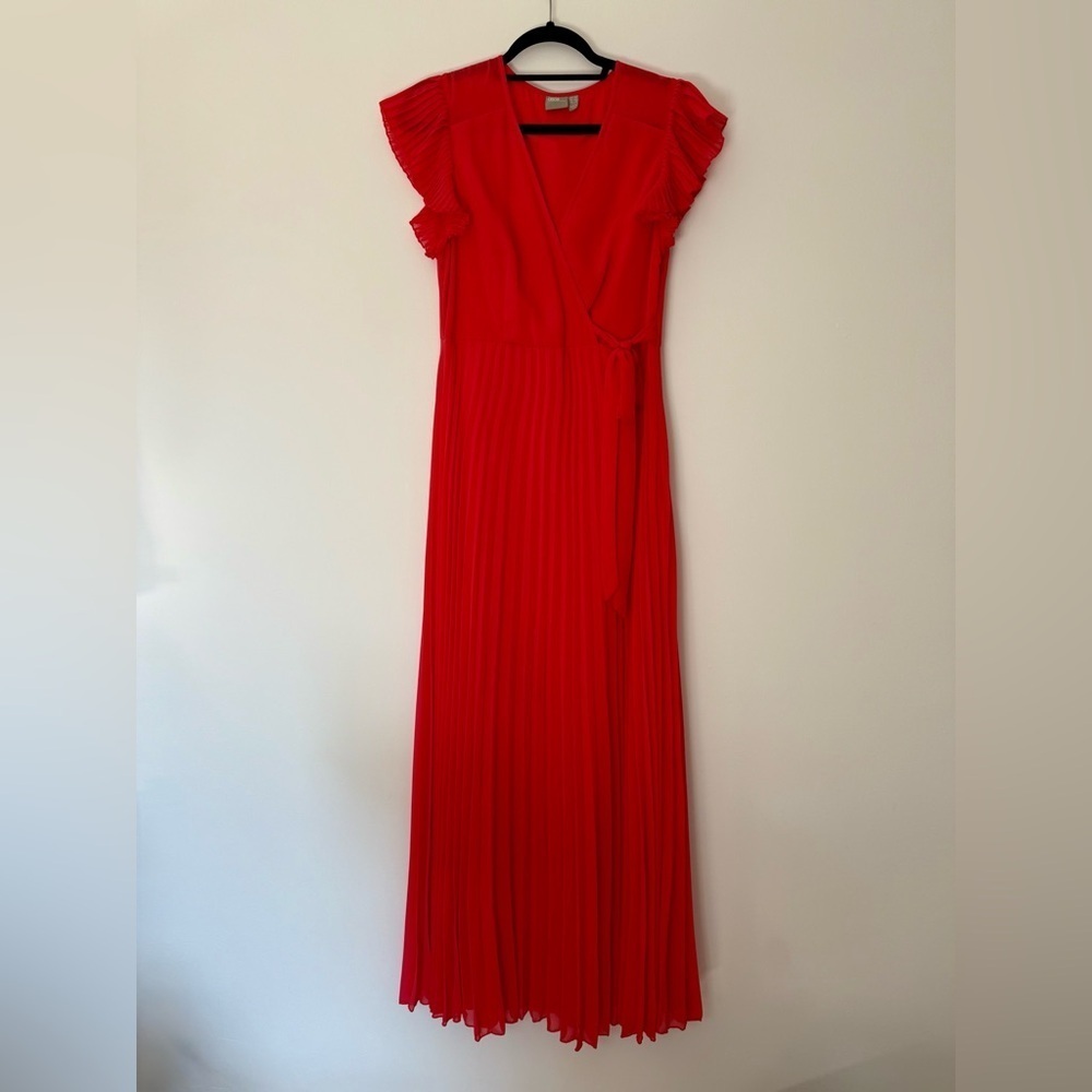 NWOT ASOS Red Wrap Occasional Maxi Dress Size 8